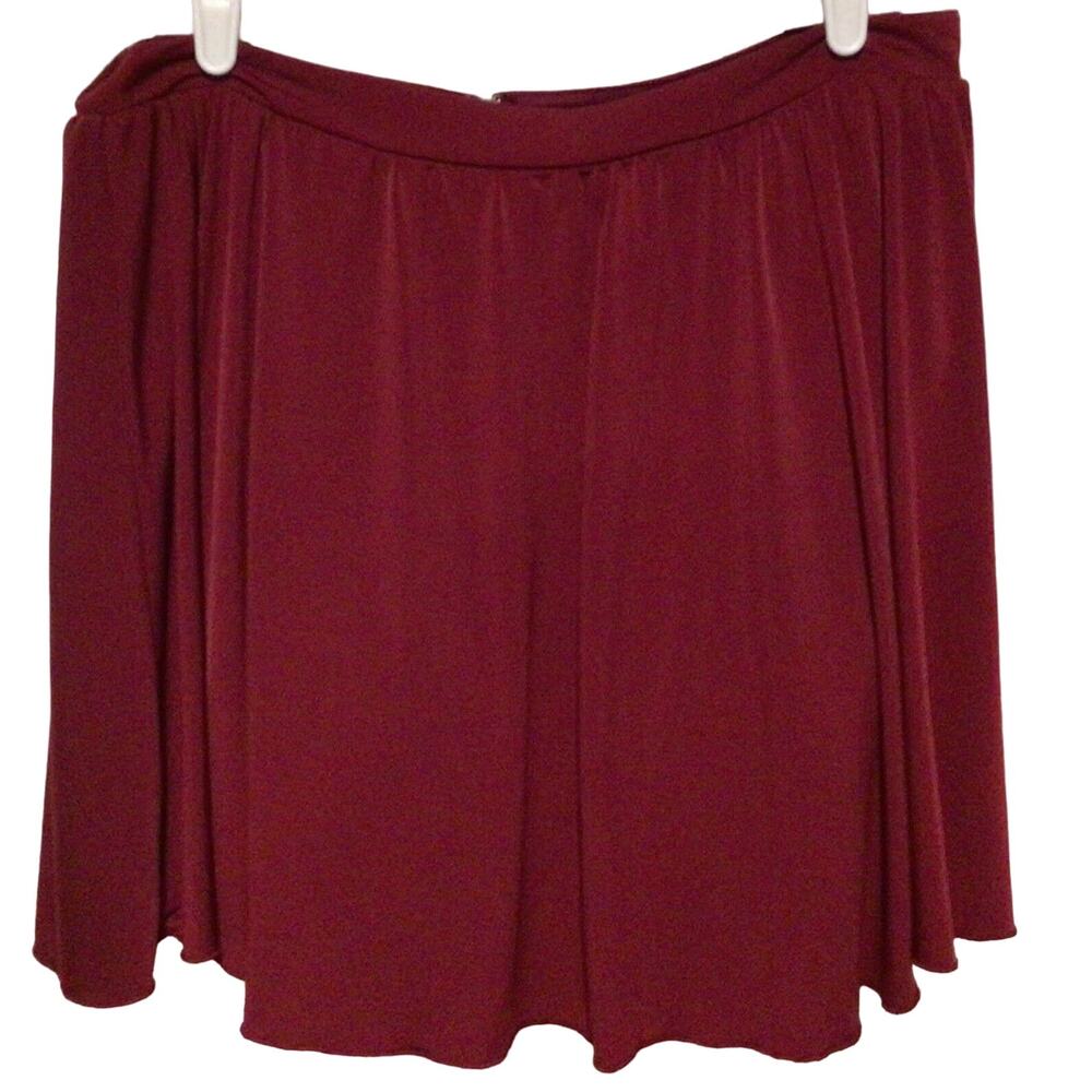 Speechless Juniors Burgundy A-Line Full Mini Skirt Size 15 Flared Hem